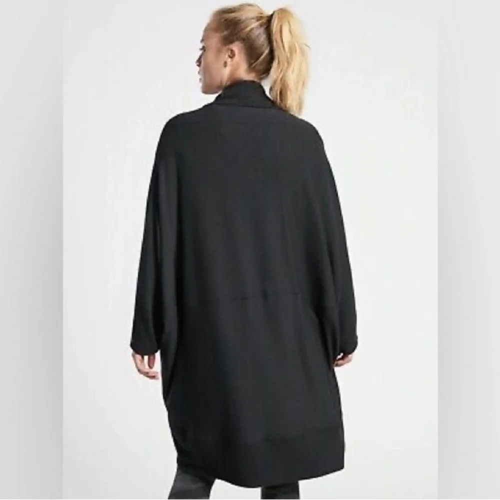 Athleta Ethereal Cocoon Wrap Sweater Black Cardigan Size XXSmall/XSmall
